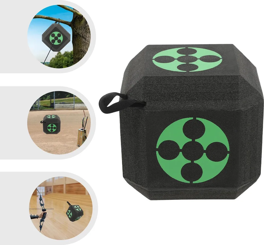 Cible de tir à l'arc cube vert clair anti-transpercement - 4