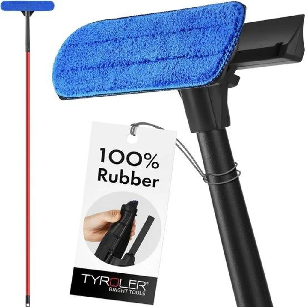 Nettoyeur de vitres télescopique long avec manche en aluminium de 3m