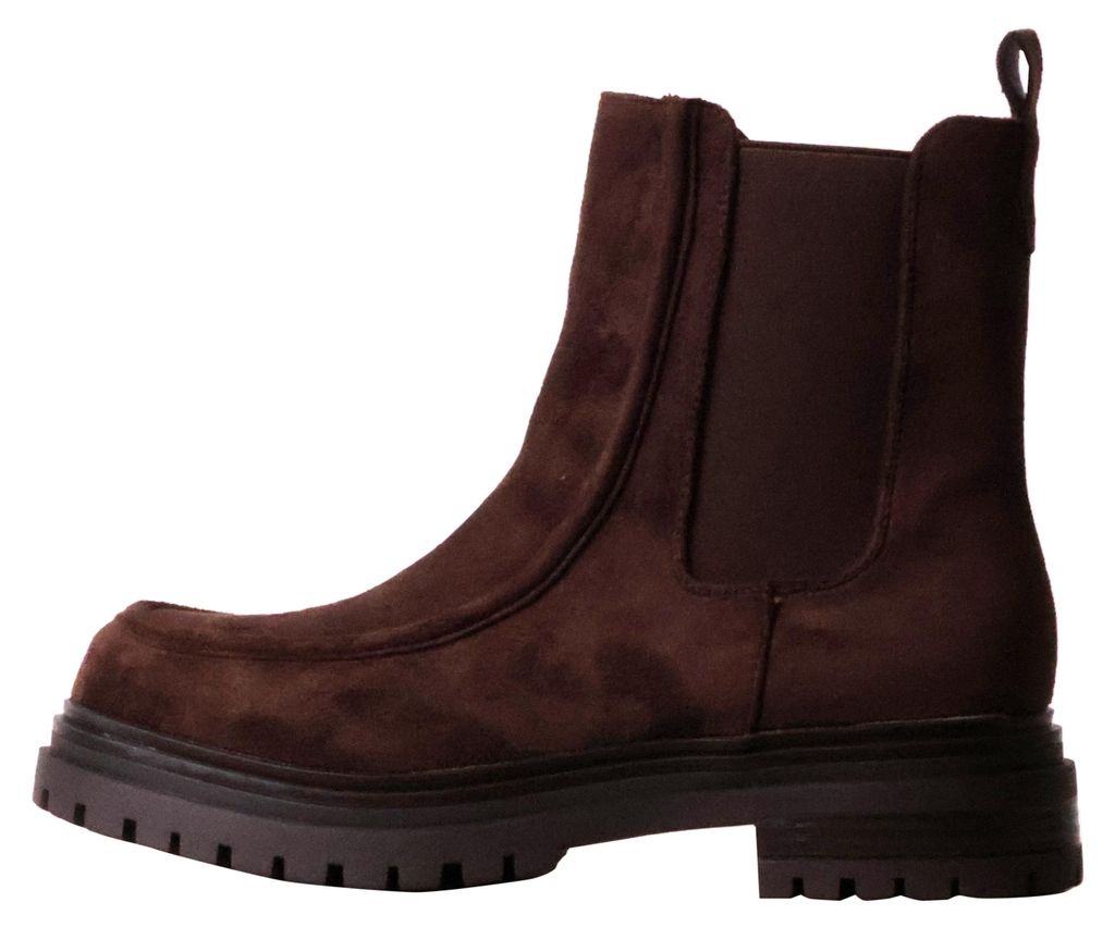 Stiefeletten mit Reißverschluss, Elastikeinsatz, flachem Produktbild 