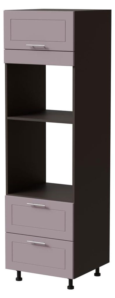 Backofenumbauschrank BARI 60x207cm lackiert Ausführung wählbar BA-D14/RU/2 - 284,RAL 4009 pastellviolett matt,lava