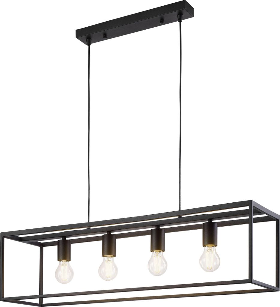 casa NOVA Pendelleuchte HAMPER BHT 85x22x22 cm schwarz Hängelampe