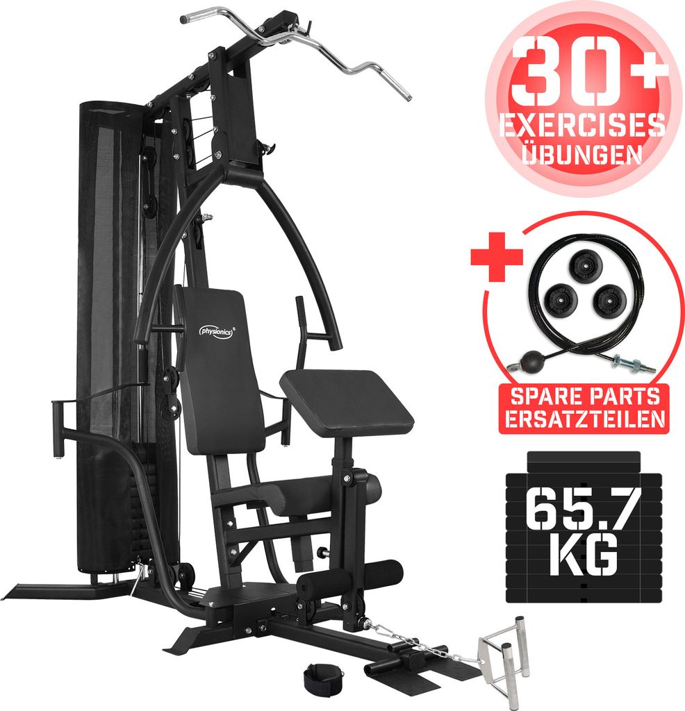 Physionics® Kraftstation - mit 65,7 kg Gewichten, Produktbild