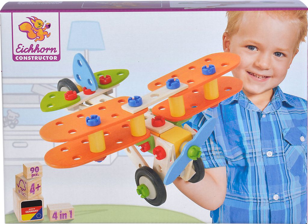 Eichhorn Constructor Doppeldecker Set, 85-tlg., Baukasten, Immagine del prodotto 