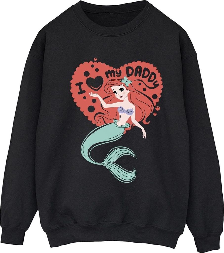 Disney - "The Little Mermaid Daddy" Sweatshirt für Damen BI23379 (L) (Schwarz)
