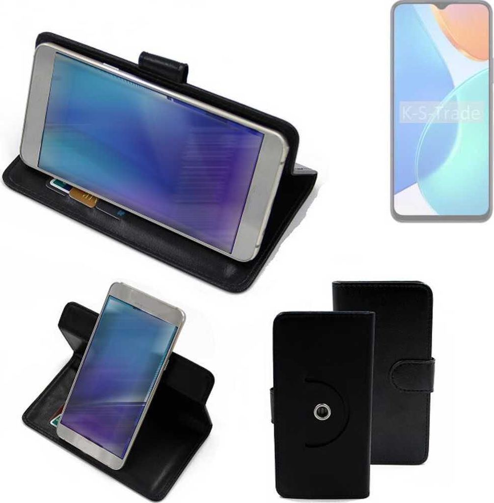 K-S-Trade Case Schutzhülle Handyhülle kompatibel mit Honor X6 Flipcase Smartphone Cover Handy Schutz Tasche Klapphülle Walletcase schwarz (1x)