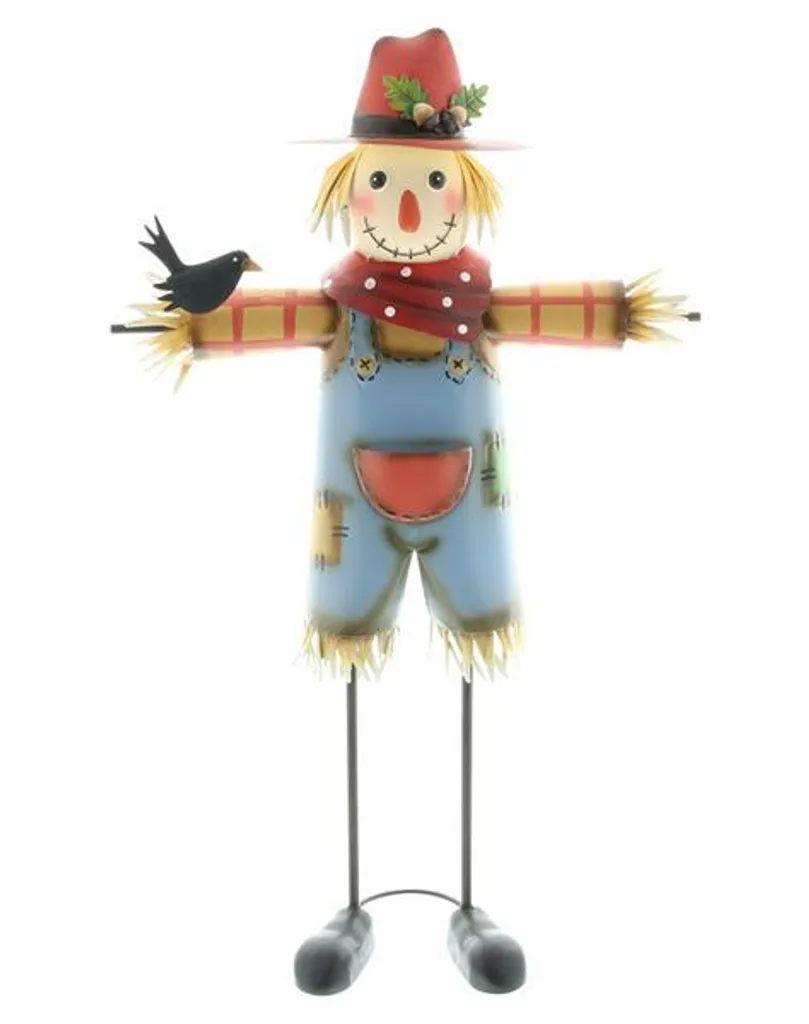 Figurine épouvantail en métal de 76 cm pour décoration de jardin d'automne - 2