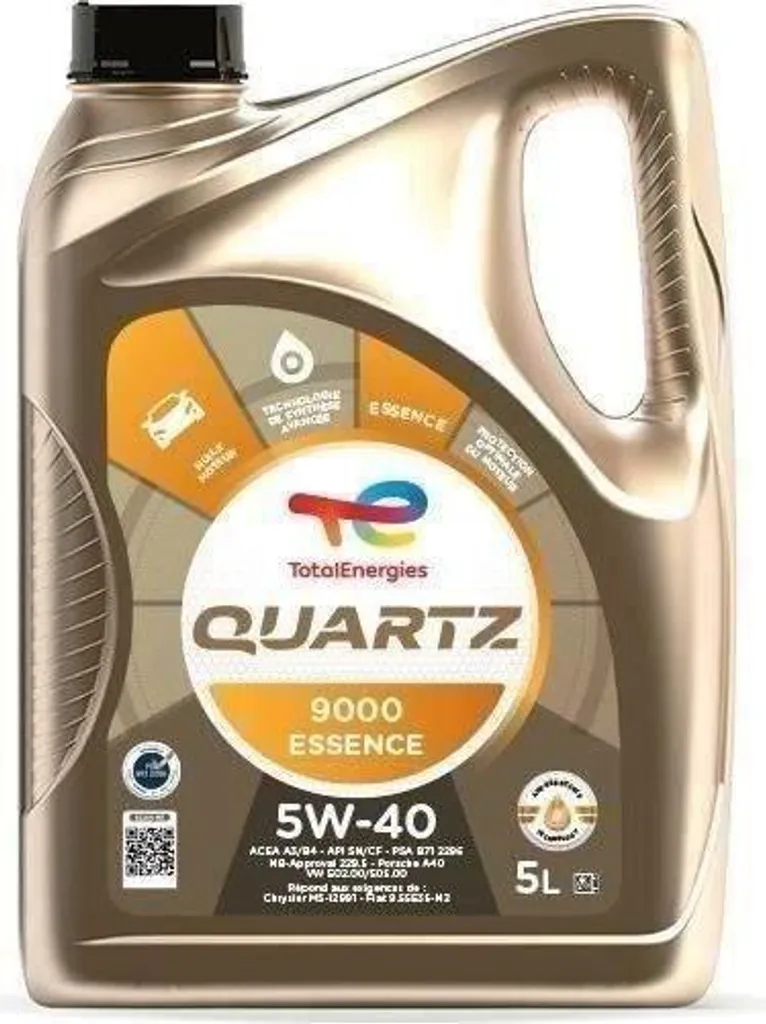 Total Quartz 9000 5W-40 Benzina 5L | Scelta Sicura per la Tua Auto