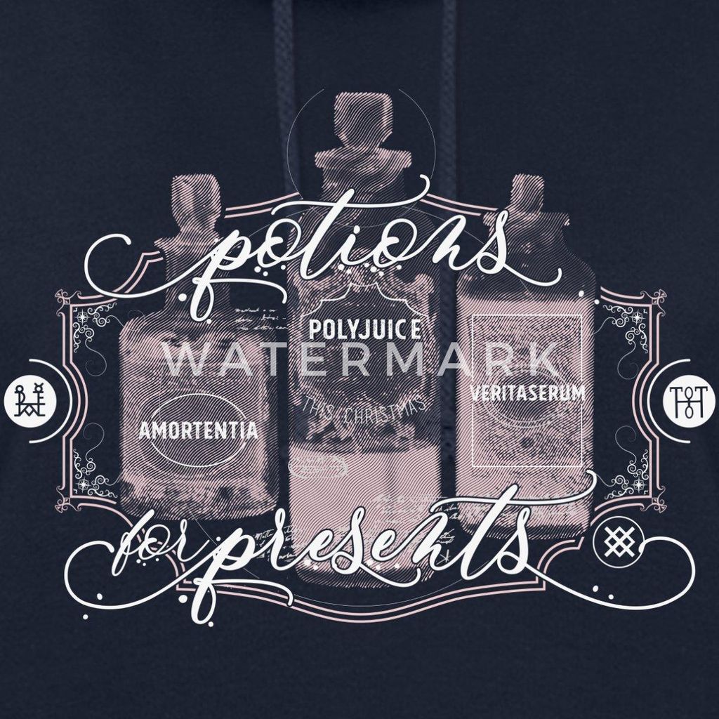 Spreadshirt Harry Potter Potions Zaubertränke Damen Hoodie, M, Navy