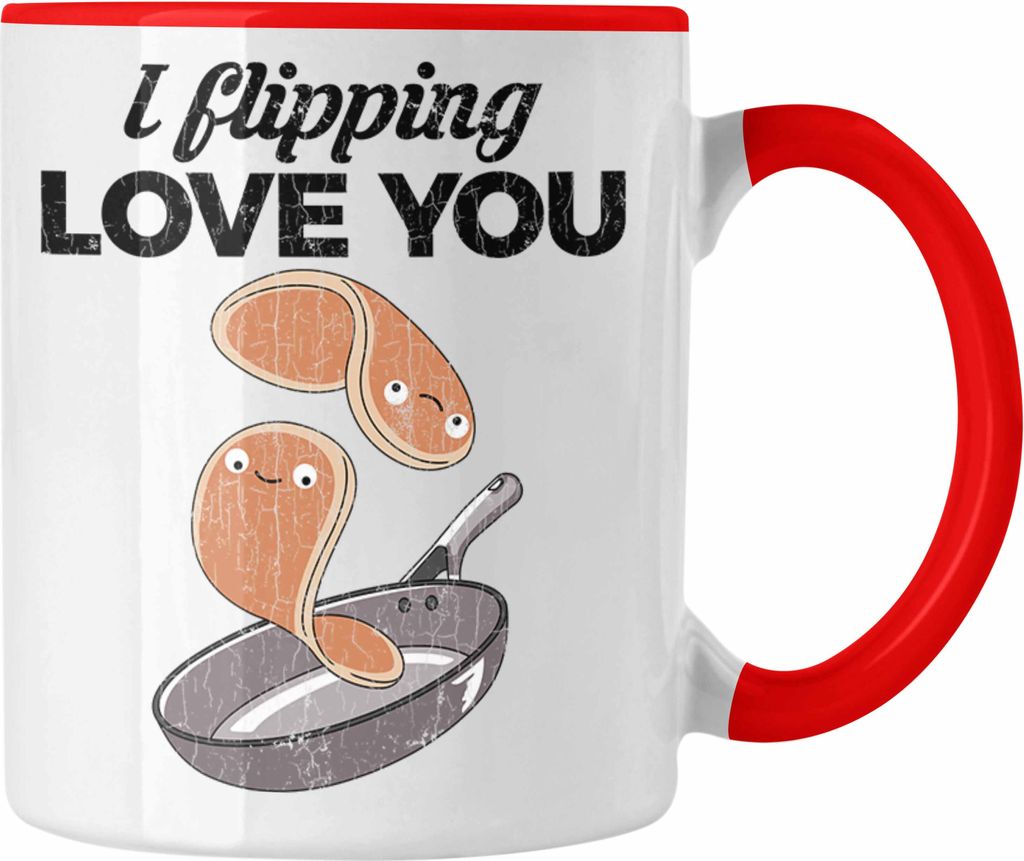Trendation - Tasse Valentinstag Geschenk Für Sie Ihn Liebe Spruch Geschenkidee (Rot)