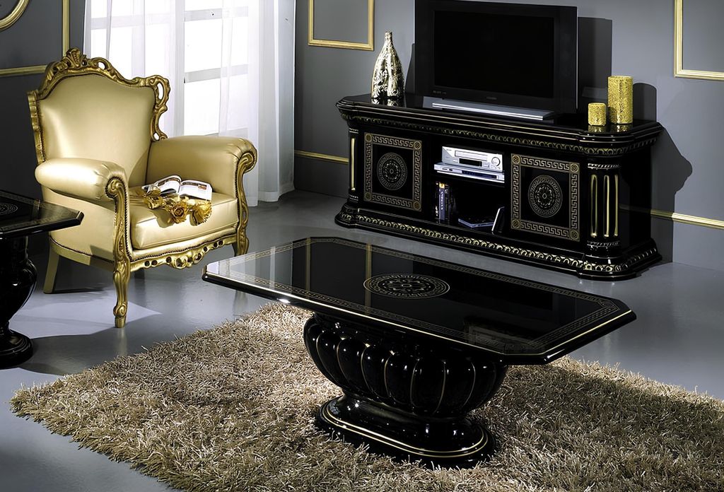 Couchtisch Luxus Holz Design Couch Tisch Beistelltisch Schwarz Couchtische Neu