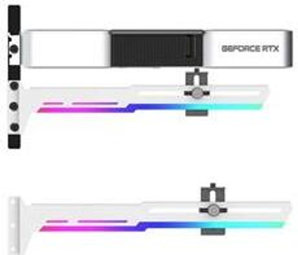 1stCOOL GPU Holder ARGB - einstellbarer weißer VGA-Halter aus Metall