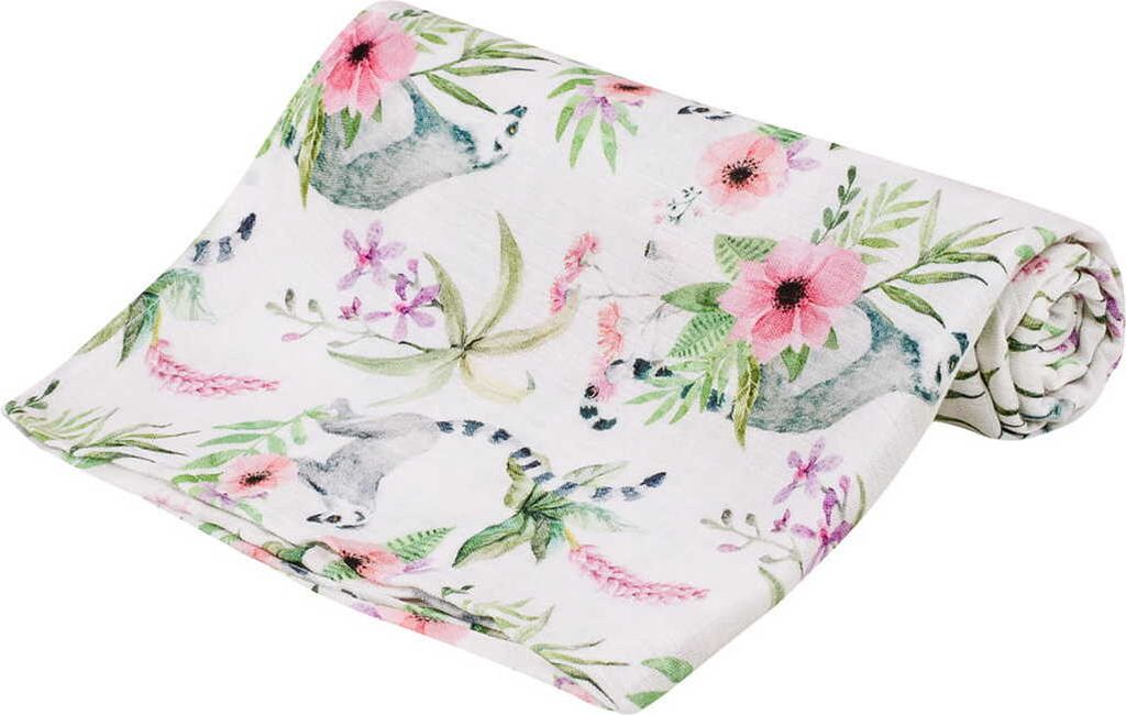 Bambuswindel 120x120 cm Lemuren / Bocioland