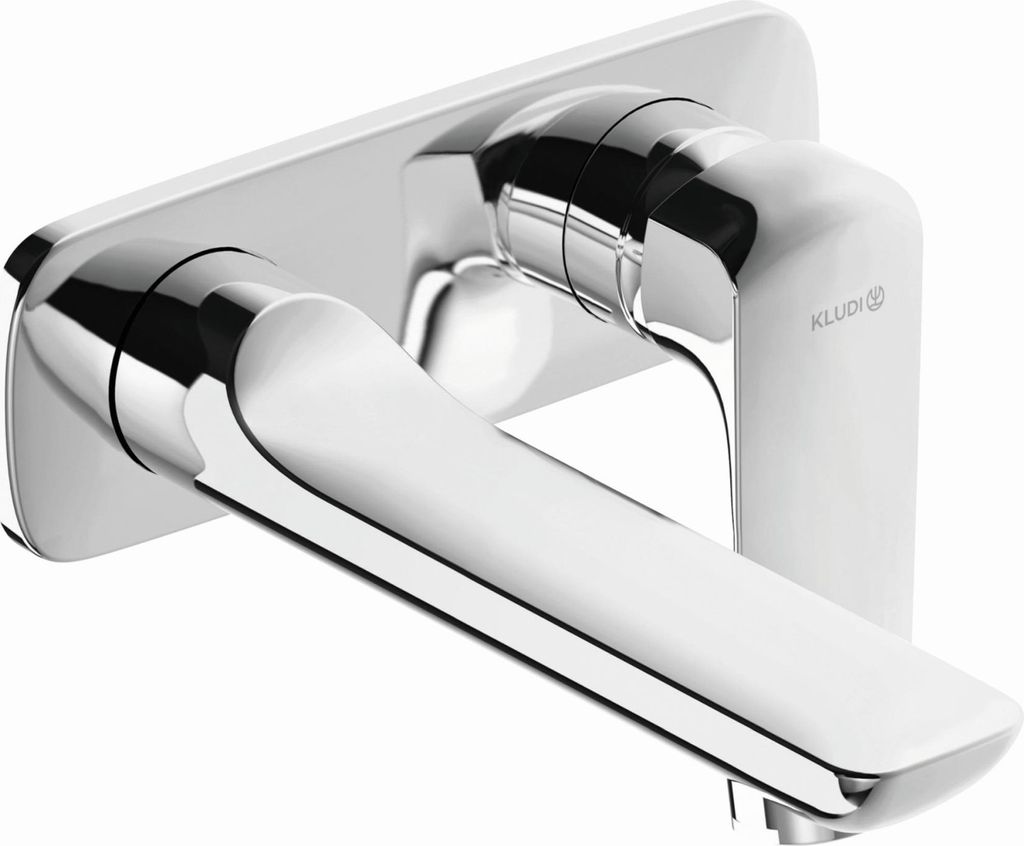 Kludi Zweiloch-Einhandmischer AMEO UP, Waschtisch Ausladung Wandauslauf 235 mm chrom