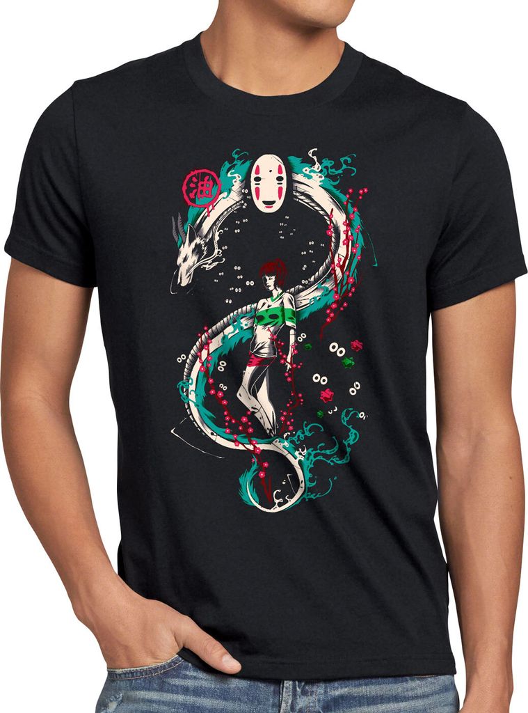 style3 Chihiro's Abenteuer Herren T-Shirt zauberland reise anime manga ohngesicht
