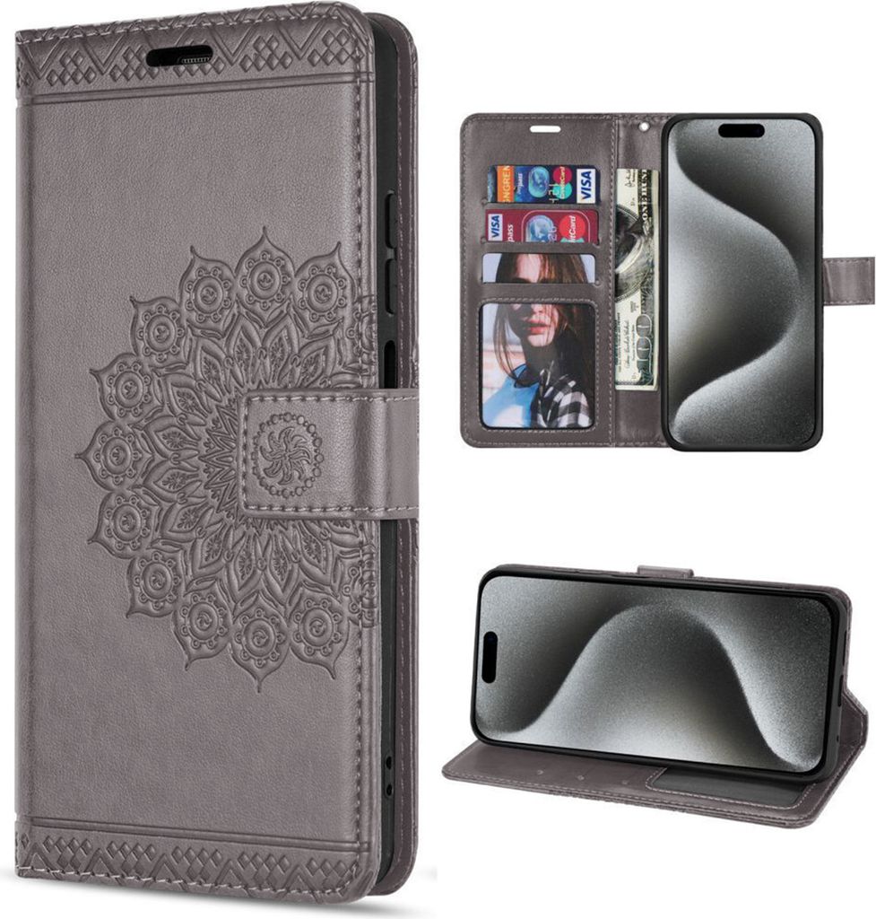Hülle für iPhone 15 / 15 Pro / 15 Plus / 15 Pro Max Handyhülle Handy Tasche Etui iPhone 15 Pro Max Grau