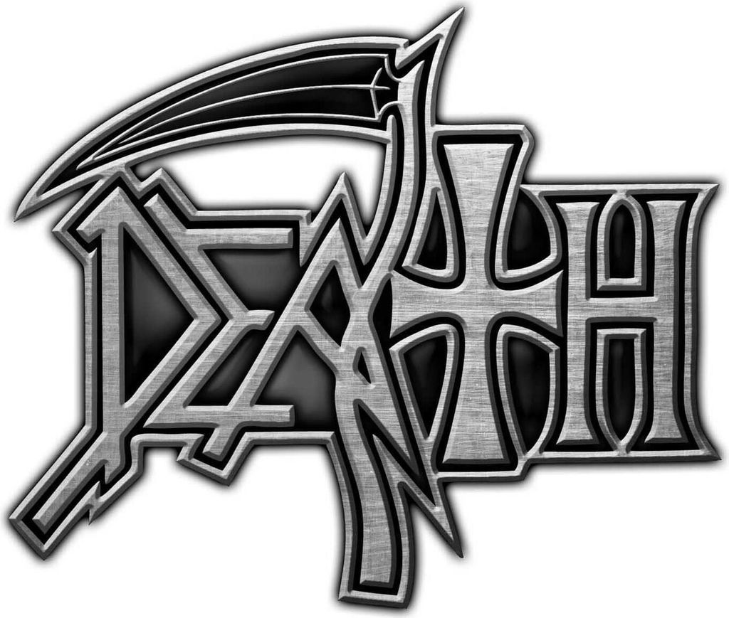 Death - Emailliert - Abzeichen - Metall Logo RO2515 (Einheitsgröße) (Schwarz/Silber)