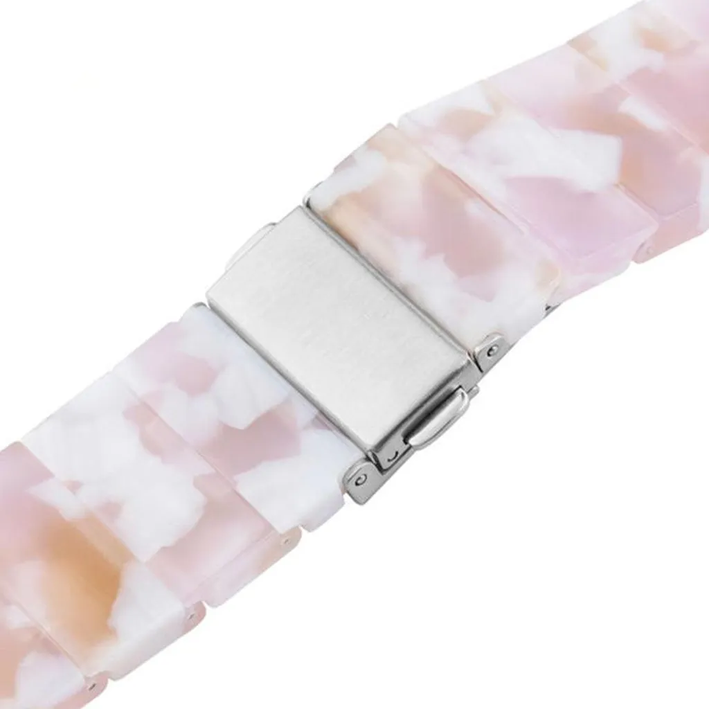 Bracelet 20mm Résine Rose Perle QuickRelease - Finition Haute Qualité