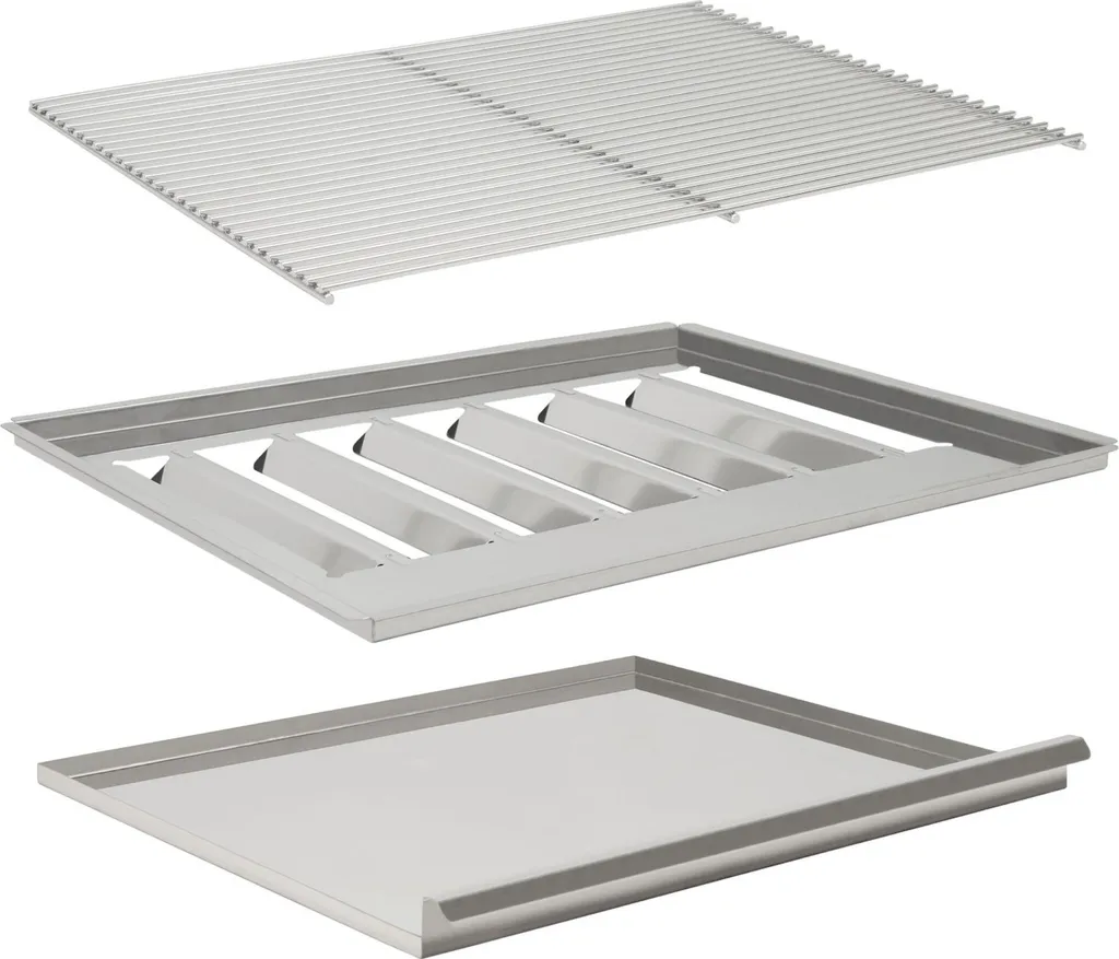 Grilles BBQ-Toro 60x48 cm en acier avec protection flammes et bac jus