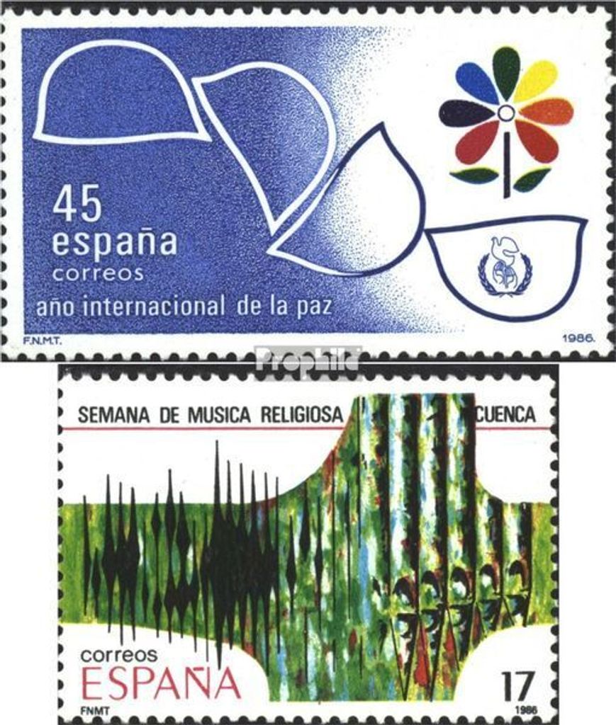 Briefmarken Spanien 1986 Mi 2718,2719 (kompl.Ausg.) postfrisch Sondermarken
