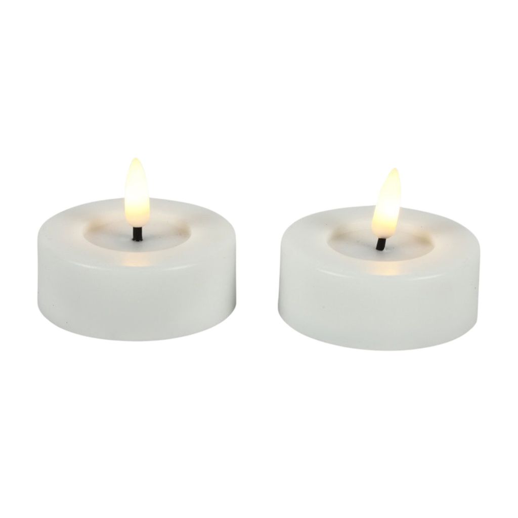 DECOSTAR LED Teelichter weiß außen 2 St. Timer 6,5x5,2cm 3D Produktbild 