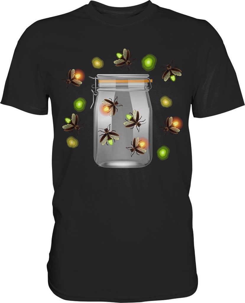 Glühwürmchen Camping T-Shirt – Black / S Produktbild 