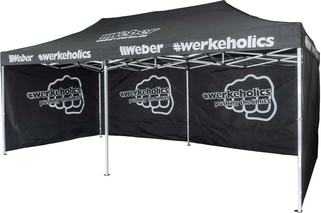 Weber Easy-Up Zelt 3 x 6 m inkl. 4 Seitenwände schwarz Produktbild 