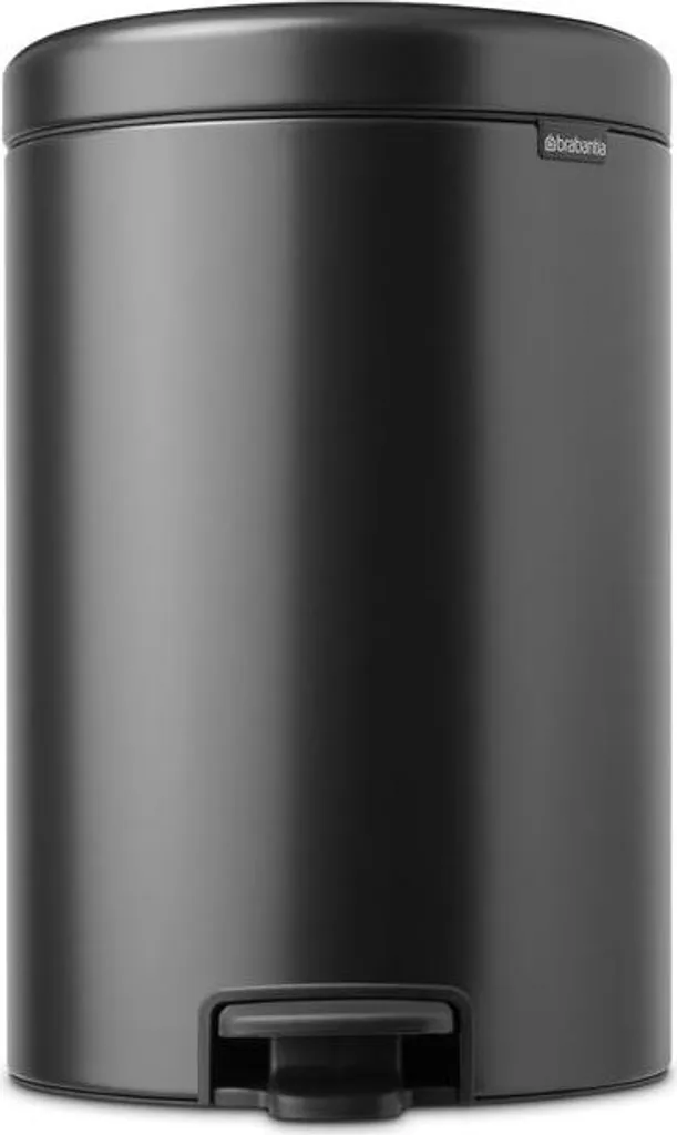 Poubelle 20 L newIcon grise - Fermeture silencieuse et design robuste