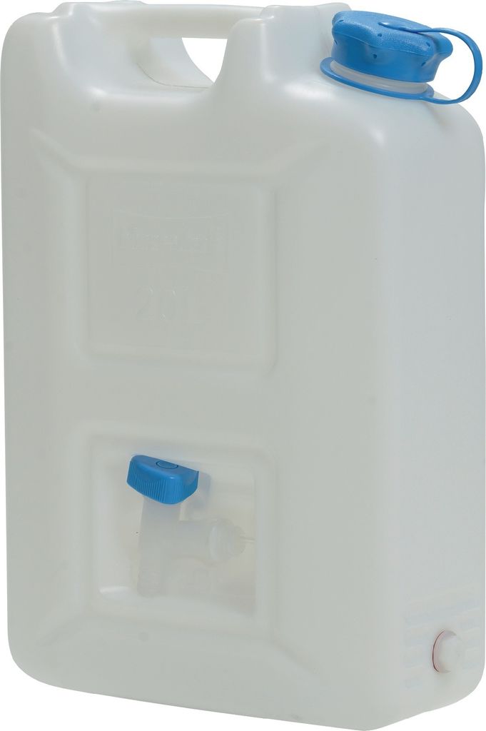 Hünersdorff Wasserkanister 20l HD-PE natur mit integriertem Produktbild 