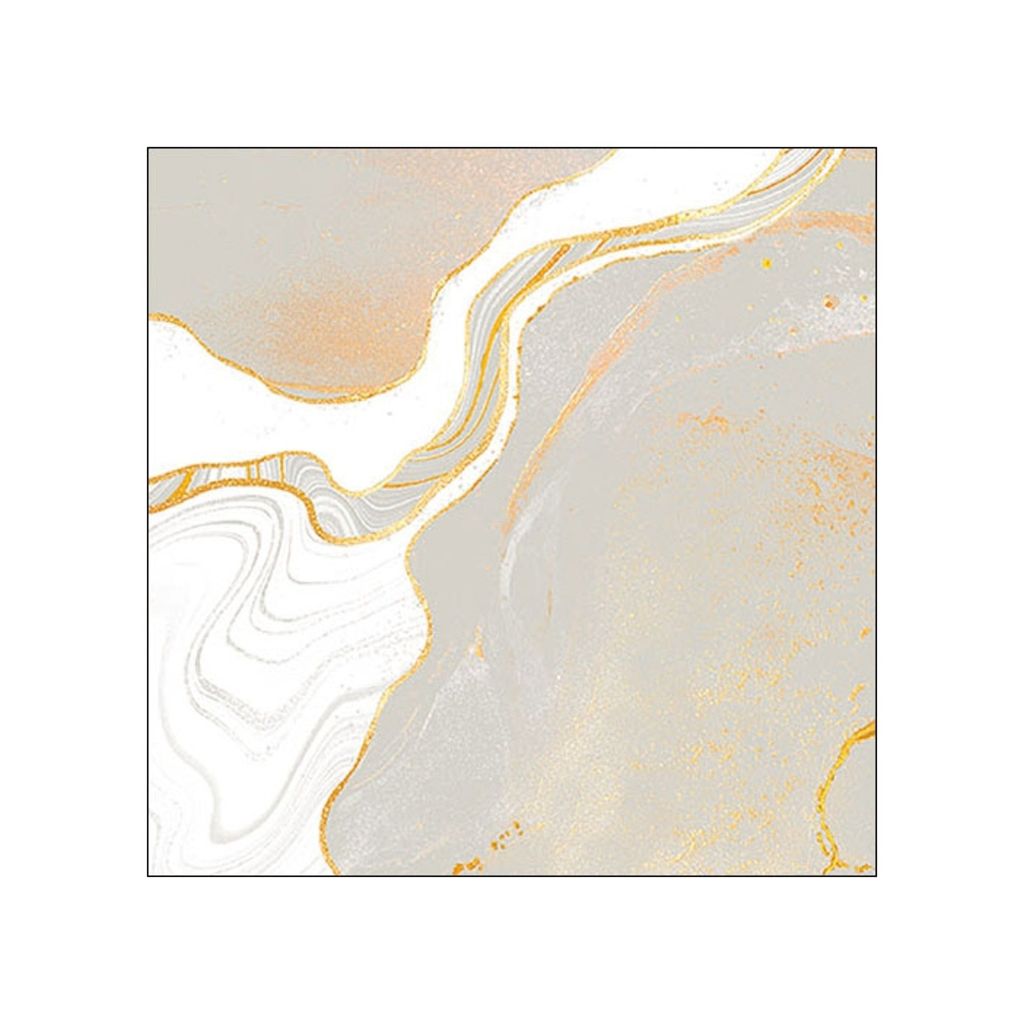 Servietten 33x33 cm - Marble white