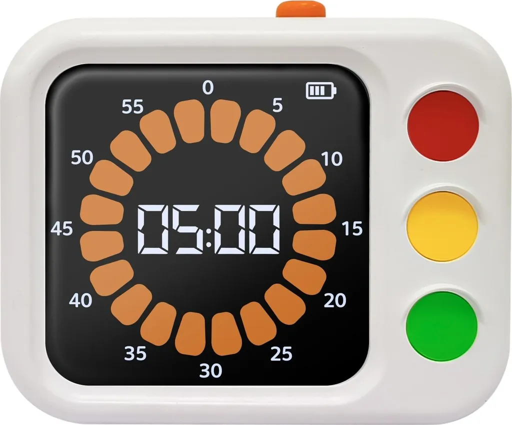 Timer visuel multifonction avec feu tricolore pour bureau et cuisine