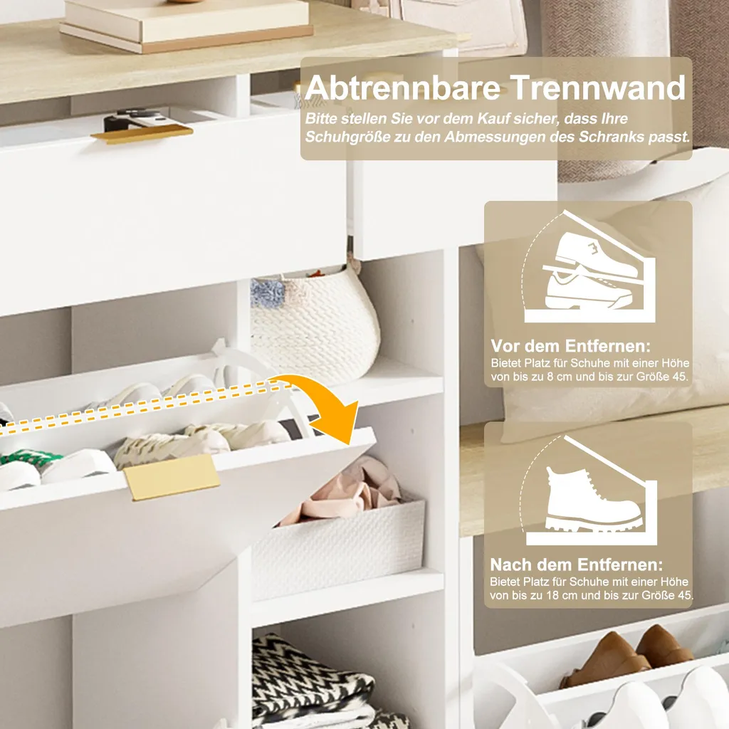 Aménager une entrée étroite avec ce kit de rangement complet blanc - 8