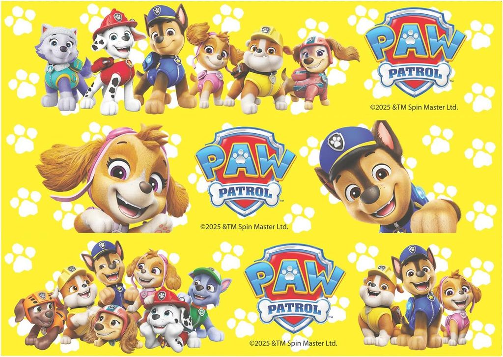 dekora - Essbare Paw Patrol Bänder 21 x 5 cm - Deko für Produktbild 