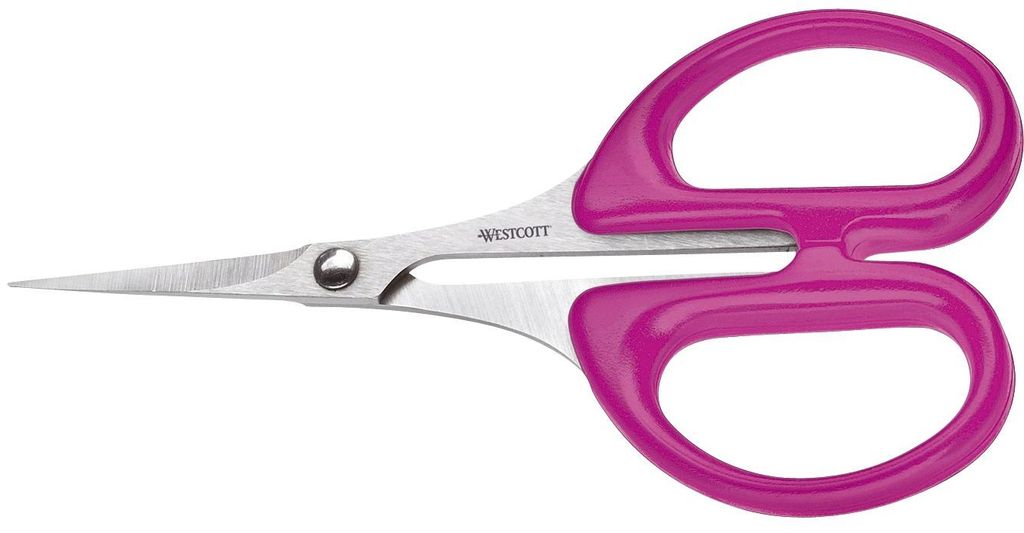 WESTCOTT Silhouettenschere rund Länge: 100 mm pink