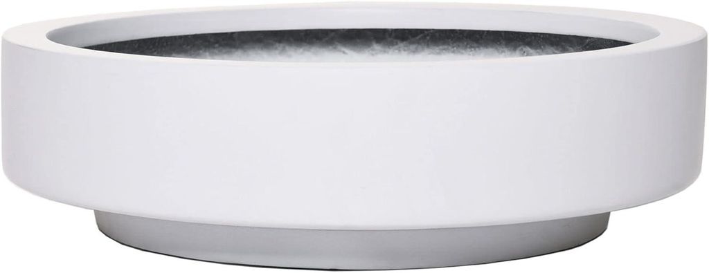 VIVANNO Dekoschale Fiberglas ESCADA LOW Schale, Weiß matt - Produktbild 