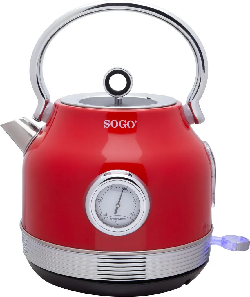 Bouilloire Sogo 1,8L pour Thé et Café : Température Précise en Inox
