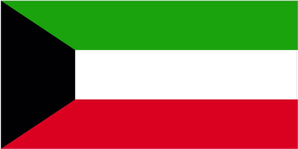 WANDTATTOO Sticker Fahne Flagge Aufkleber Kuwait 120 x 60cm - Dekoration für Kinderzimmer Schlafzimmer Wohnzimmer Küche Badezimmer