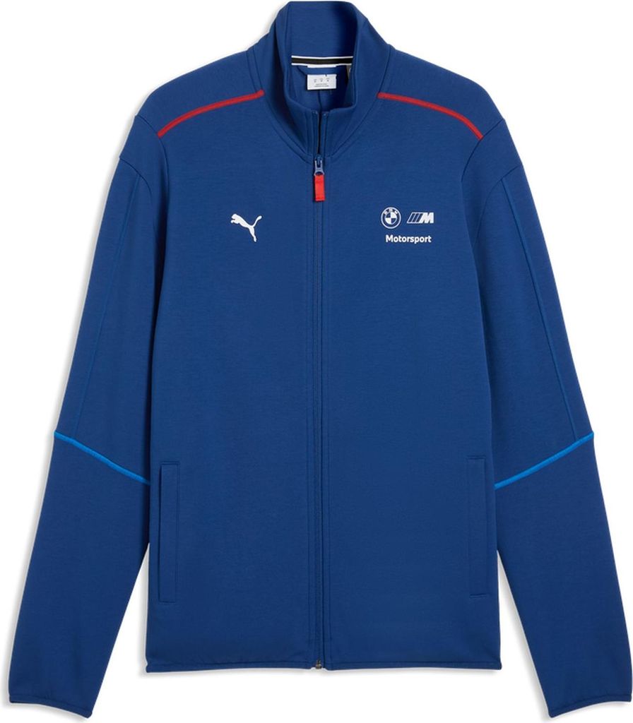 BMW M Motorsport Sweatjacke Puma 2026, Offizieller Fanartikel, Blaue Jacke mit T7-Streifen in M-Farben, Full-Zip & Logo-Details,Hochwertiger Materi...