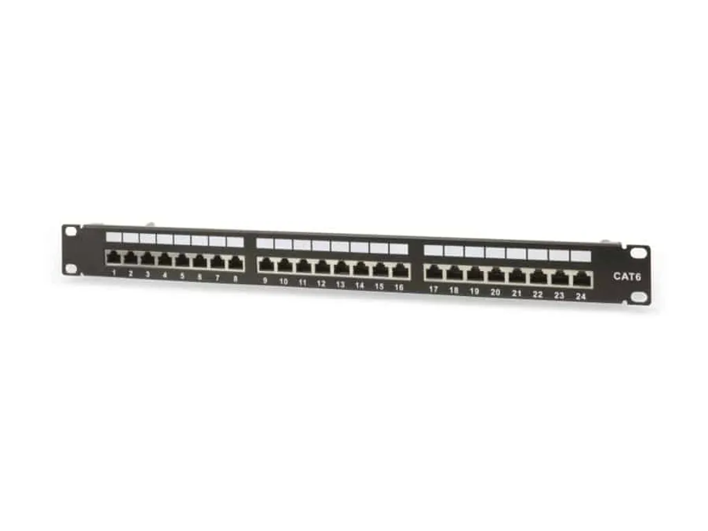 RED4POWER Pannello patch CAT.6 R4-N118S, 24 vie, 19", nero