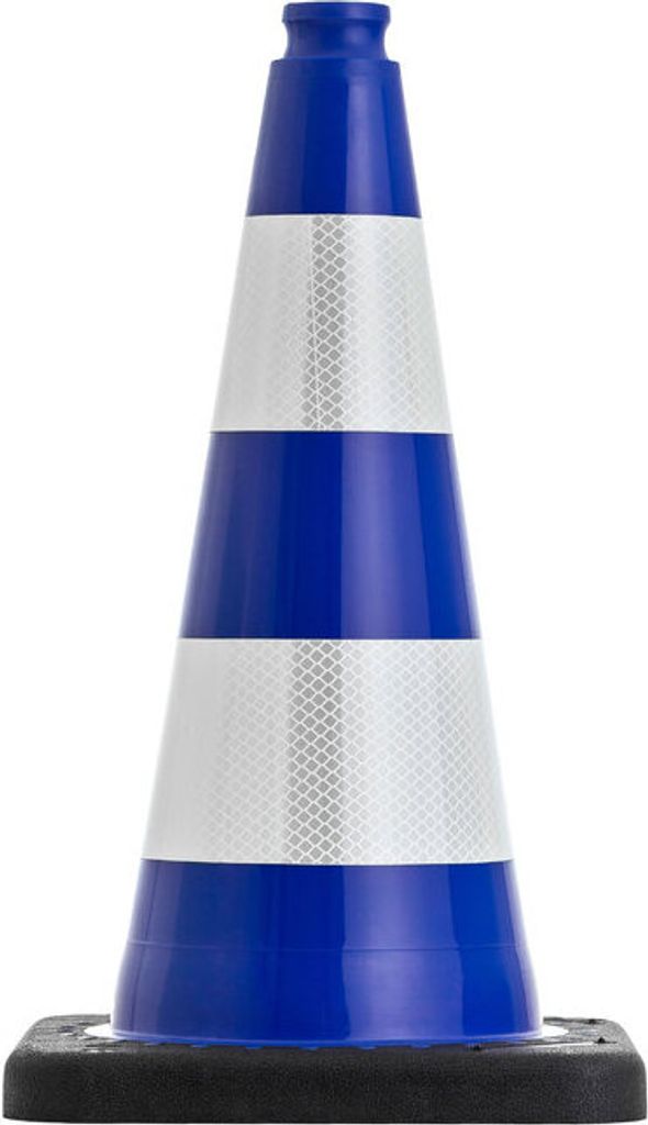 Leitkegel Warnkegel Pylone blau 50 cm stapelbar, standsicher(Teilreflex RA2/B)