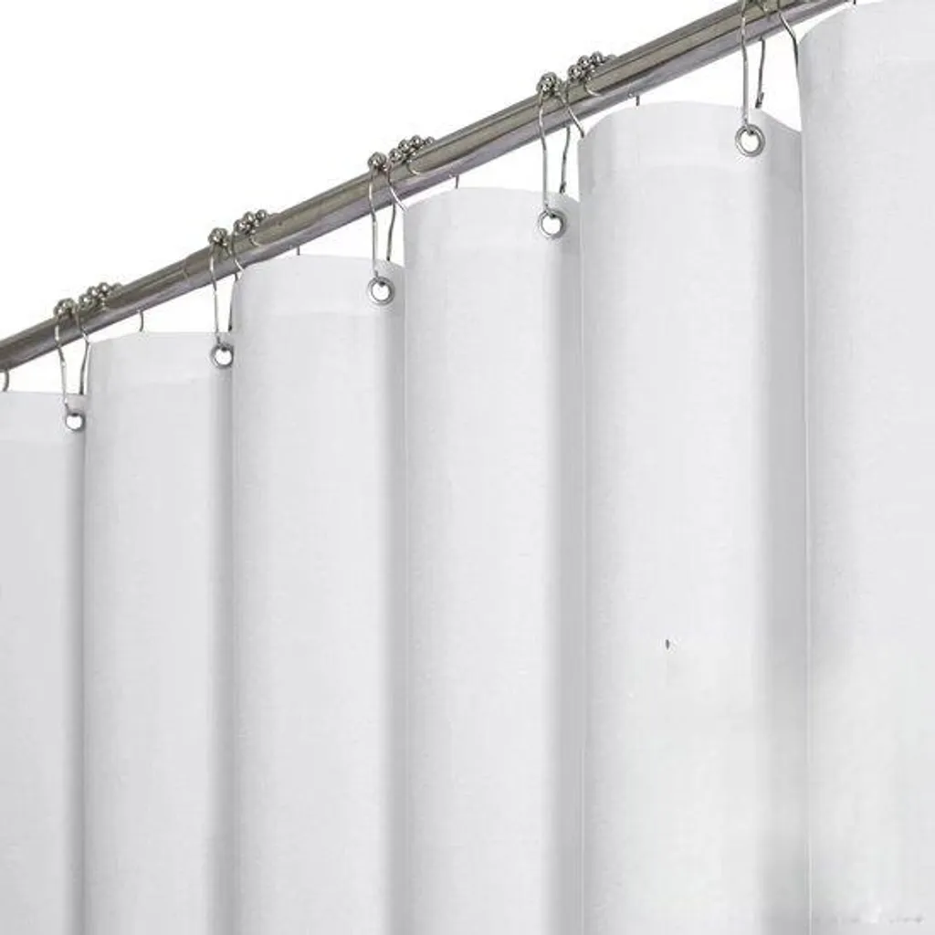Rideau de douche hydrofuge en tissu 100x200 cm résistant et lavable