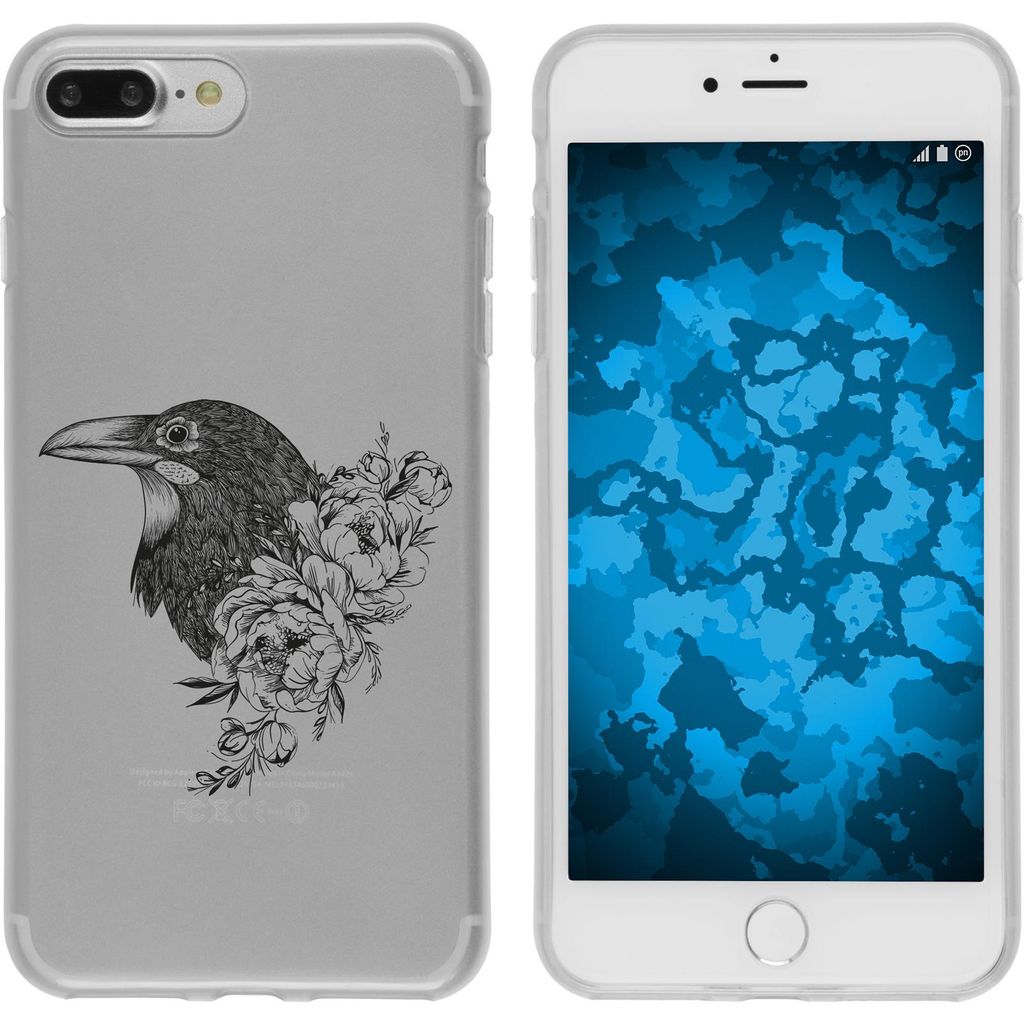 PhoneNatic Case kompatibel mit Apple iPhone 8 Plus Silikon-Hülle Floral Rabe M4-1