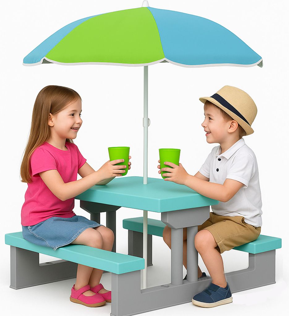 Spielwerk® Salon de jardin pour enfants - Vert Menthe - Image du produit 