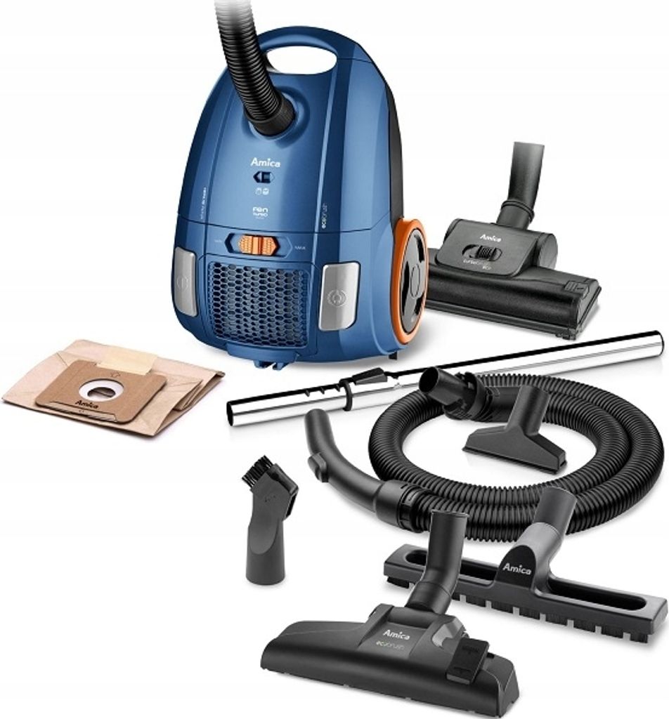 Staubsauger Mit 900W Beutel Leise Räder Hepa-Turbobürste 8M Reichweite