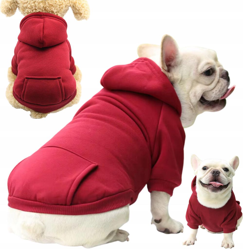 Hundebekleidung Weste Jacke Sweatshirt mit Kapuze isoliert Größe M