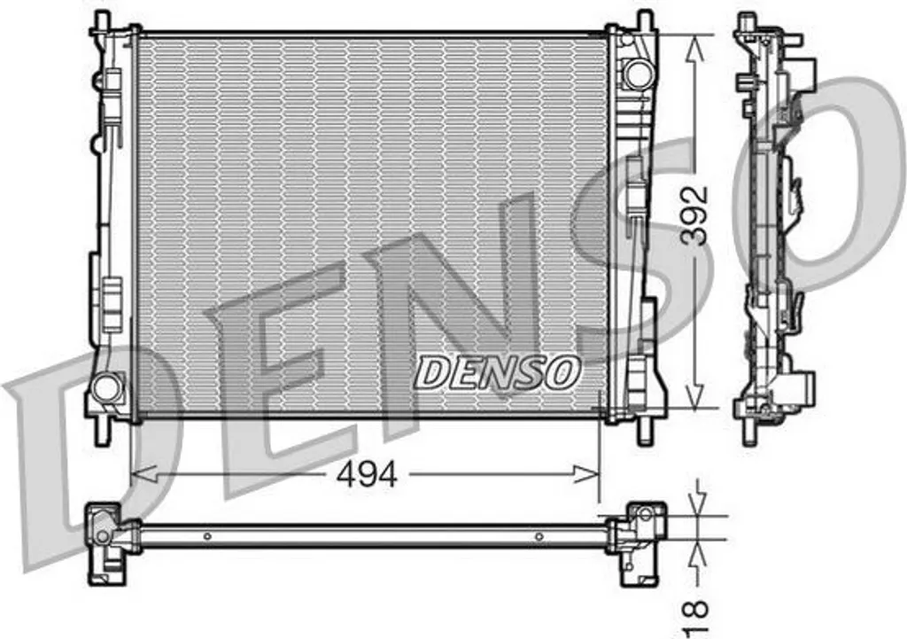 Radiateur Twingo II pour réparation système de refroidissement moteur CN0