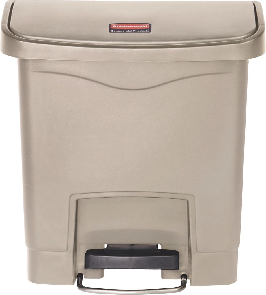 Rubbermaid Tretabfalleimer Slim Jim 1883455 Kunststoff 15l beige