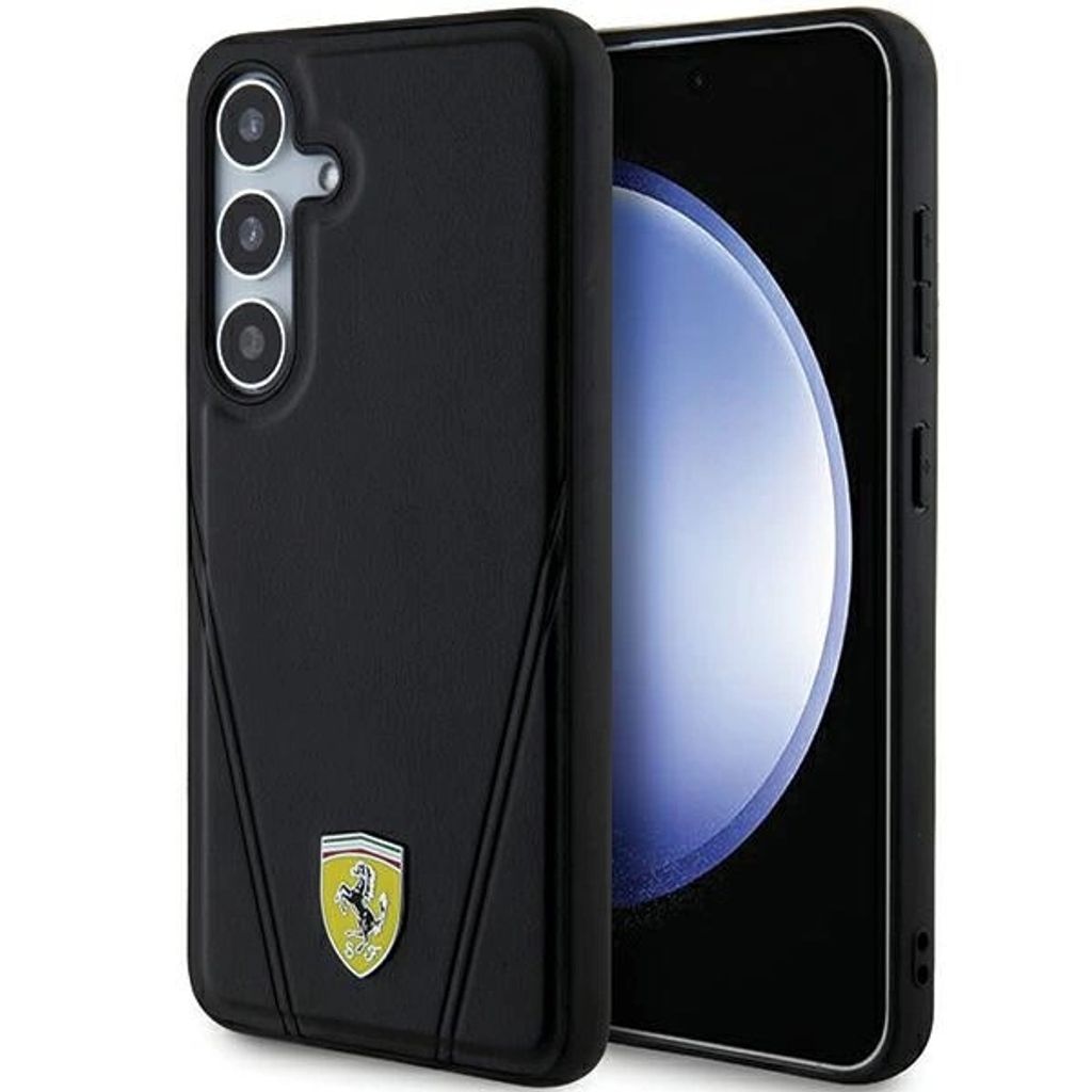 Ferrari FEHMS24SP3BAK S24 S921 schwarz hardcase Hot Stamp V Lines MagSafe Schutzhülle