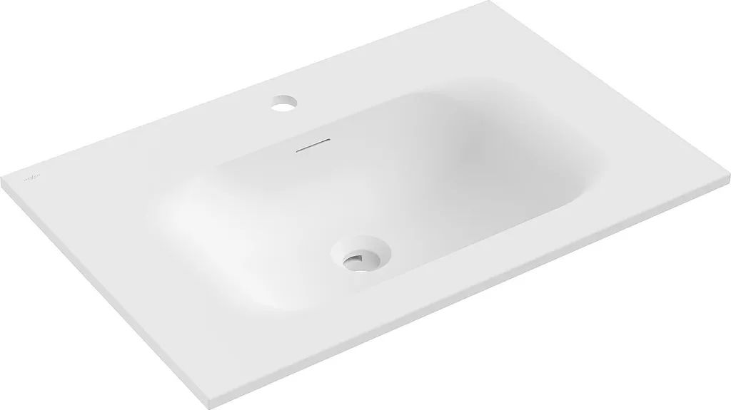 Mexen Vela lavabo incassato nel piano 71 x 46,5 cm, bianco opaco - 25237001