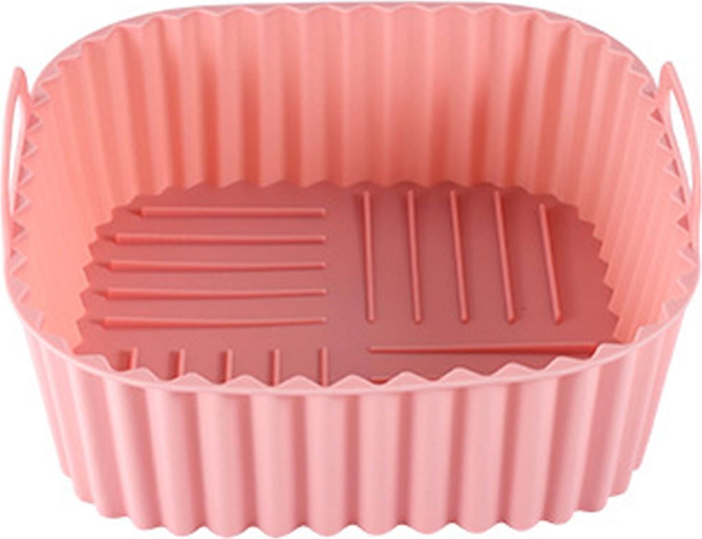 Silikon-Luftfritteusenkorb, quadratisch, wiederverwendbarer Silikontopf für 7QT-Luftfritteuse, BPA-freie Dampfgarer-Ofenauskleidung, leicht zu rei...