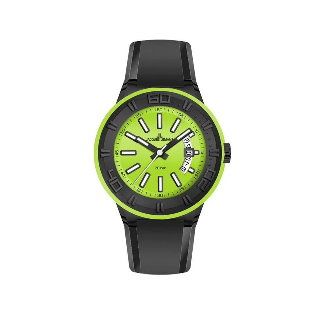 Montre Jacques Lemans 1-1784N Miami Etanche 10 ATM Bracelet Silicone